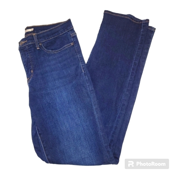 LEVI'S Shaping Straight mid rise medium wash faded Straight leg jeans - Picture 3 of 10